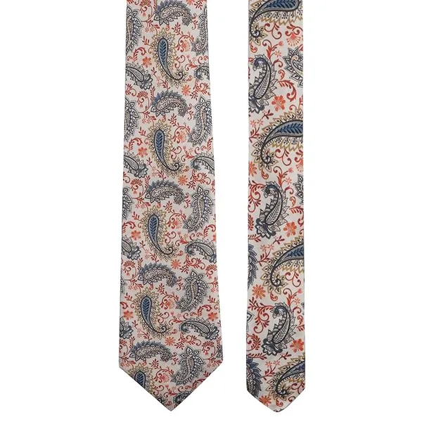 Premium_Men's_Designer_Necktie_Combo_Pack_of_2_|_Ivory_Paisley_Designer_Tie_&_Royal_Purple_Silver_Striped_Tie_|_Luxury_Formal_Business_Office_Wedding_Party_Neck_Tie_for_Men_|_Premium_Polyester_Silk_Finish_|_Men's_Fashion_Accessories