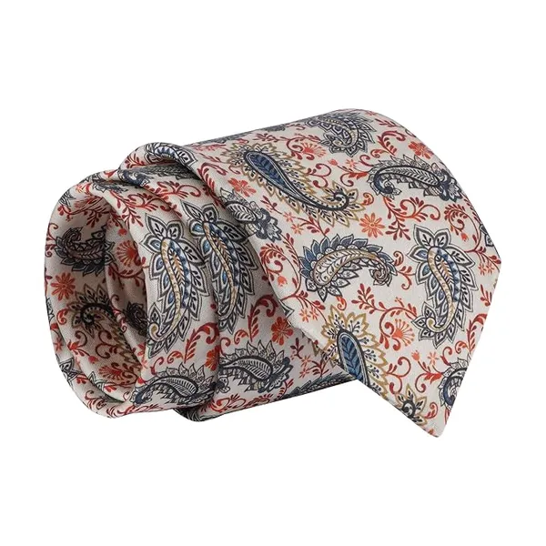 Premium_Men's_Designer_Necktie_Combo_Pack_of_2_|_Ivory_Paisley_Designer_Tie_&_Royal_Purple_Silver_Striped_Tie_|_Luxury_Formal_Business_Office_Wedding_Party_Neck_Tie_for_Men_|_Premium_Polyester_Silk_Finish_|_Men's_Fashion_Accessories