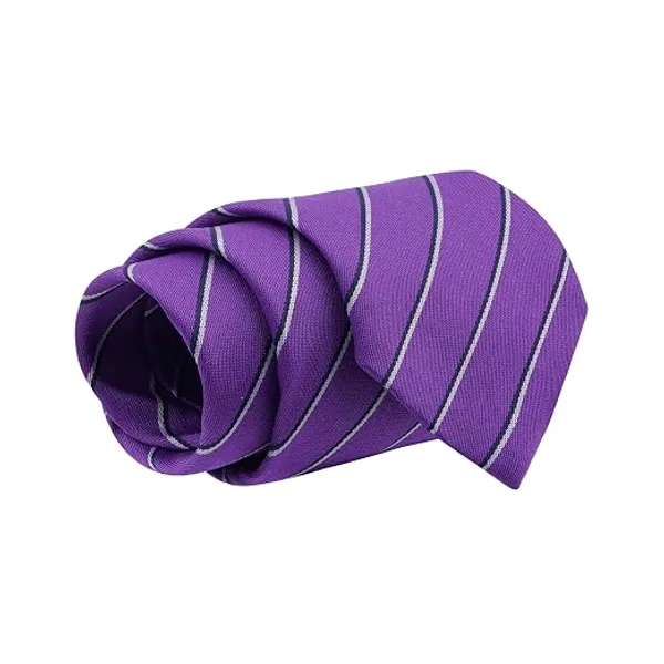 Premium_Men's_Designer_Necktie_Combo_Pack_of_2_|_Ivory_Paisley_Designer_Tie_&_Royal_Purple_Silver_Striped_Tie_|_Luxury_Formal_Business_Office_Wedding_Party_Neck_Tie_for_Men_|_Premium_Polyester_Silk_Finish_|_Men's_Fashion_Accessories