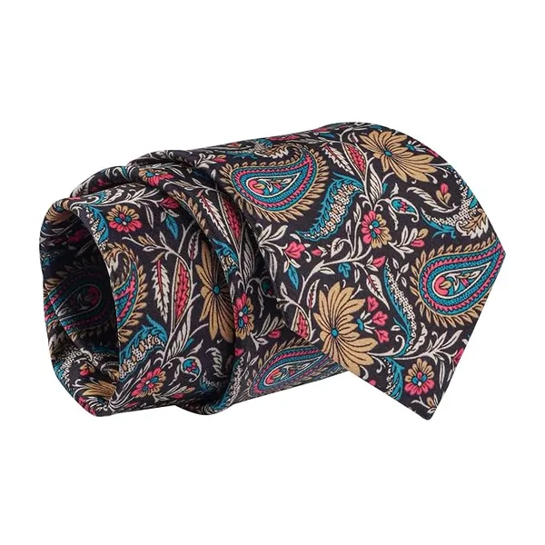 Premium_Men's_Designer_Tie,_Pocket_Square_&_White_Cotton_Handkerchief_Gift_Set_|_Multicolor_Paisley_&_Dark_Ornate_Floral_Necktie_Combo_|_Luxury_Formal_Accessories_for_Wedding,_Business,_Party_&_Office_Wear