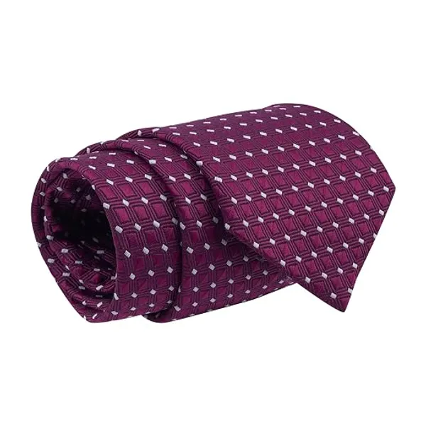 Premium_Men's_Formal_Tie_Combo_Pack_of_2_–_Dark_Green_Geometric_&_Burgundy_Geometric_Micro_Check_Woven_Neckties_|_Luxury_Business,_Office,_Wedding_&_Party_Necktie_Gift_Set_for_Men