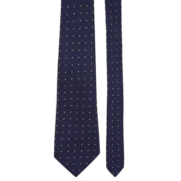 Premium_Men's_Formal_Tie_Combo_Pack_of_2_–_Dark_Green_White_Polka_Dot_&_Navy_Blue_Windowpane_Checked_Woven_Neckties_|_Luxury_Business_Office_Wedding_Party_Neck_Tie_Gift_Set_for_Men