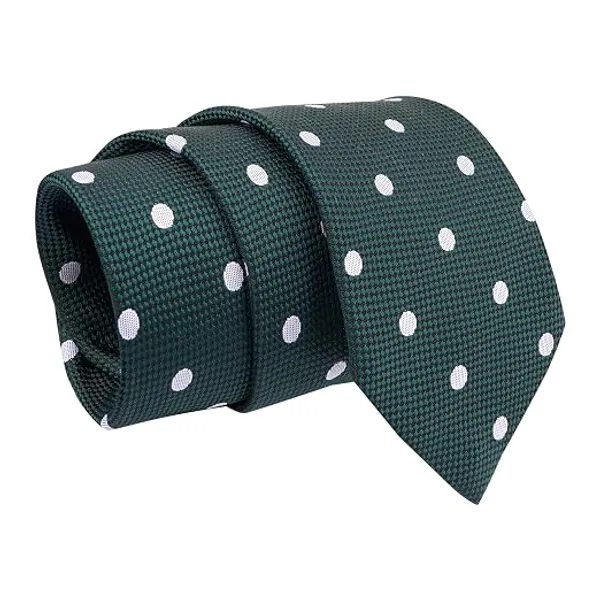 Premium_Men's_Formal_Tie_Combo_Pack_of_2_–_Dark_Green_White_Polka_Dot_&_Navy_Blue_Windowpane_Checked_Woven_Neckties_|_Luxury_Business_Office_Wedding_Party_Neck_Tie_Gift_Set_for_Men