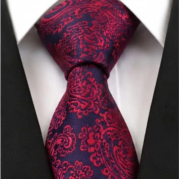 Premium_Men's_Formal_Tie_Combo_Pack_of_2_|_Navy_Blue_Paisley_&_Red_Paisley_Woven_Neckties_|_Luxury_Silk_Feel_Business,_Wedding,_Party_&_Office_Neck_Tie_Set_for_Men