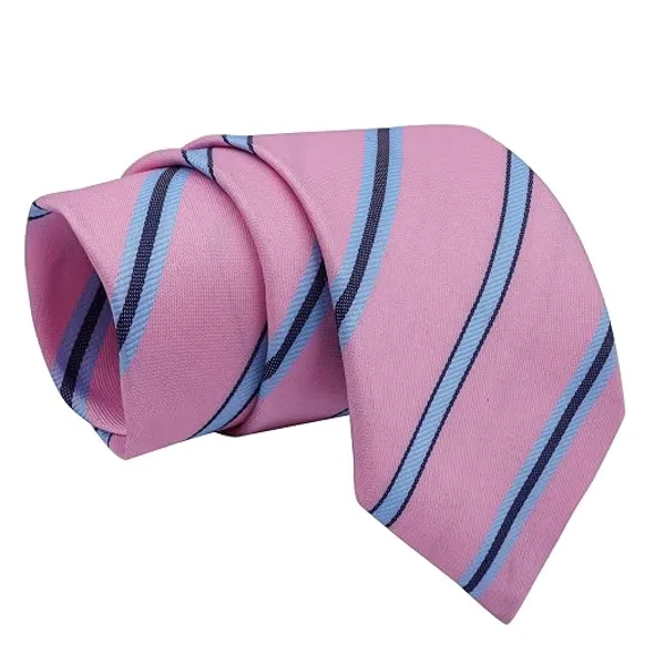 Premium_Men's_Striped_Tie,_Pocket_Square_&_White_Cotton_Handkerchief_Gift_Set_|_Pink_&_Blue_Stripe_and_Burgundy_&_Light_Blue_Stripe_Necktie_Combo_|_Luxury_Formal_Accessories_for_Wedding,_Office,_Business_&_Party_Wear
