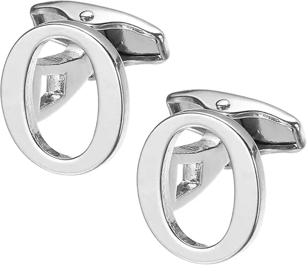 O_Alphabet_Silver_Cufflinks_for_Men_|_Initial_Letter_�O�_Personalized_Luxury_Cuff_Links_|_Premium_Polished_Metal_Shirt,_Coat_&_Blazer_Cufflinks_|_Wedding,_Office_|_Stylish_Gift_for_Men_|_Set_of_2