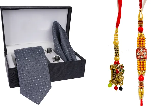 Multicolor_Bhaiya_Bhabhi_Rakhi_&_Tie_New_15_Kundan_Rakhi,_Bracelet,_Cufflink,_Lumba,_Thali__Set_(Pack_Of_2_Bhaiya_And_Bhabhi_Rakhi)