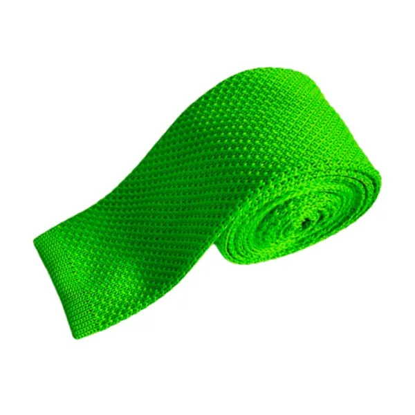 Green_Men'S_Knitted_Tie,_Solid_Necktie,_Narrow_Skinny_Slim_&Trending_Designer_Necktie