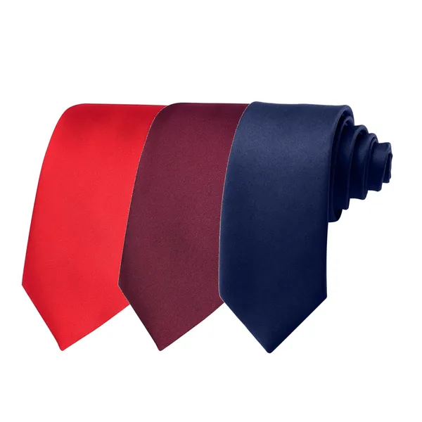 Calixto_Solid_Design_Men's_Blood_Red,Wine,Blue_Solid_Color_Necktie_For_Men's_,_Polyster_Smooth_Fabric_Necktie_(Pack_Of_3)