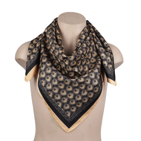 Calixto_Luxury_Silk_Square_Scarf_for_Women_–_Elegant_Black_&_Gold_Floral_Pattern_–_Soft,_Lightweight,_Versatile_Fashion_Accessory_for_Neck,_Head,_or_Bag_–_35x35_inches