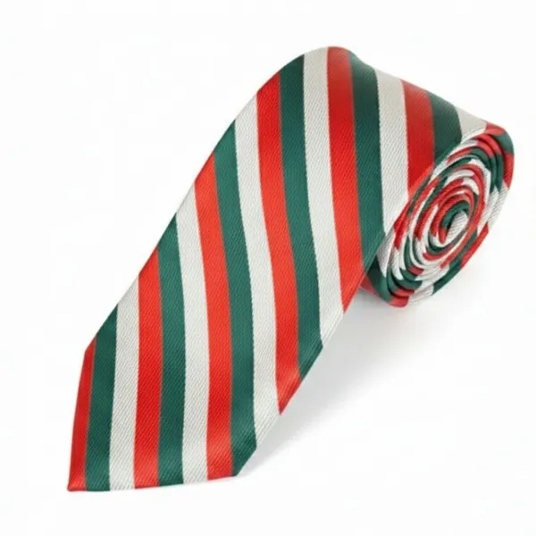 Multicolour_Stripes_Design,_Poly_Cotton_Smooth_Fabric,Roomy_Stripes_Neck_Tie_With_Pocket_Square