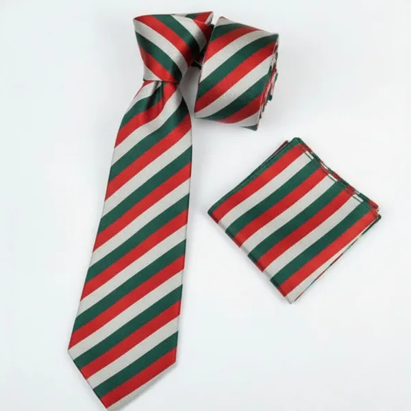 Multicolour_Stripes_Design,_Poly_Cotton_Smooth_Fabric,Roomy_Stripes_Neck_Tie_With_Pocket_Square