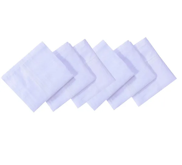 Pack_of_6_White_Cotton_Fabric_Casual_Style_Handkerchief_For_Unisex