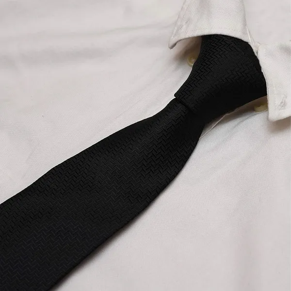 Black_Mens_Microfiber_Criss_Cross_Pattern_Silky_Necktie_Gift_Set_With_Pocket_Square_Cufflinks_&_Brooch_Pin_Formal_Tie_With_Leatherite_Box|_Leather_Gift_Box