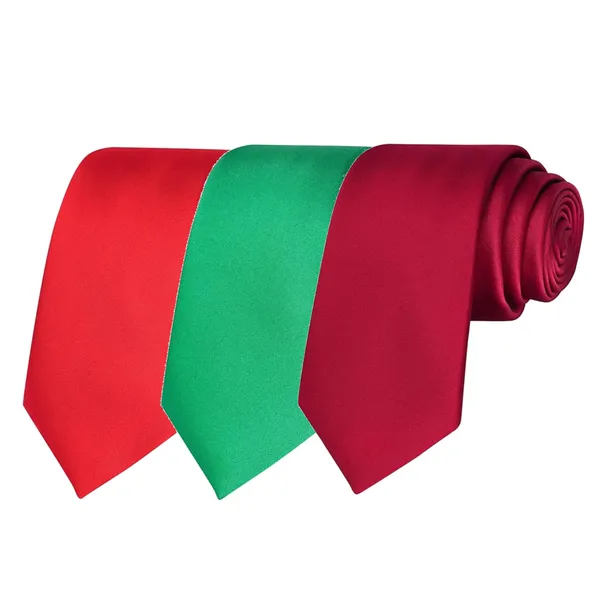 Calixto_Solid_Design_Men's_Blood_Red,Bottle_Green,_Maroon_Solid_Color_Necktie_For_Men's_,_Polyster_Smooth_Fabric_Necktie_(Pack_Of_3)
