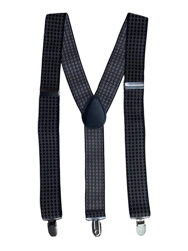 Mens_Adjustable_Suspenders__Black_with_Diamond_Pattern,_Y-Back_Design,_Heavy-Duty_Clips,_Elastic_Strap_Suspenders_for_Formal,_Casual_&_Workwear