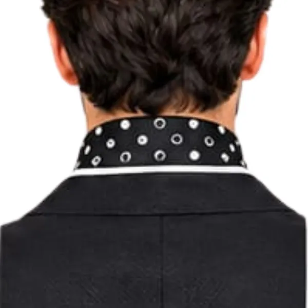 Unisex_Silk-Feel_Satin_Scarf_&_Ascot_for_Men_and_Women_–_Classic_Black_&_White_Polka_Dot_Print_Neckerchief,_Vintage_Cravat_Tie,_Multi-Purpose_Headband,_Hair_Wrap,_and_Fashion_Neck_Scarf