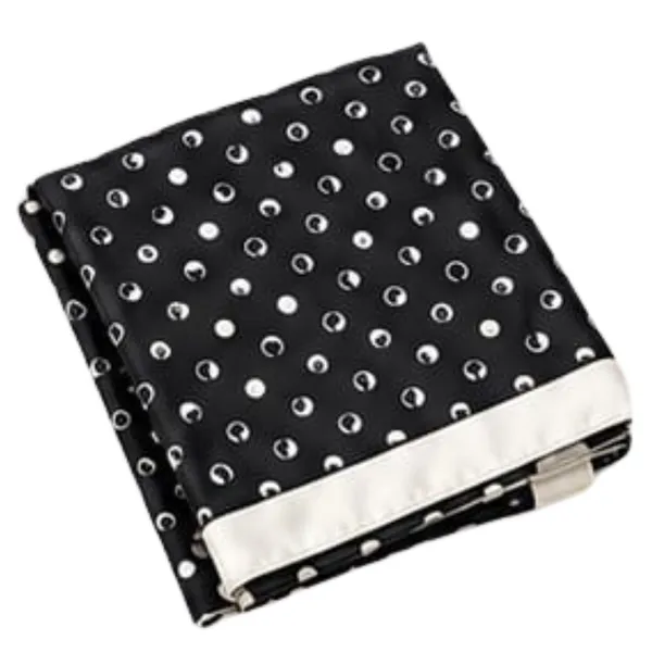 Unisex_Silk-Feel_Satin_Scarf_&_Ascot_for_Men_and_Women_–_Classic_Black_&_White_Polka_Dot_Print_Neckerchief,_Vintage_Cravat_Tie,_Multi-Purpose_Headband,_Hair_Wrap,_and_Fashion_Neck_Scarf