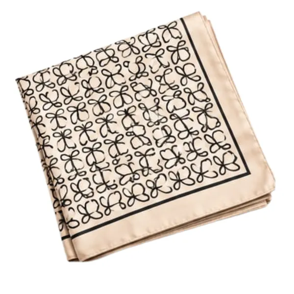Unisex_Silk-Feel_Satin_Scarf_&_Ascot_for_Men_and_Women_–_Elegant_Beige_&_Black_Abstract_Looped_Monogram_Print_Neckerchief,_Vintage_Cravat_Tie,_Multi-Purpose_Headband,_Hair_Wrap,_and_Fashion_Neck_Scarf
