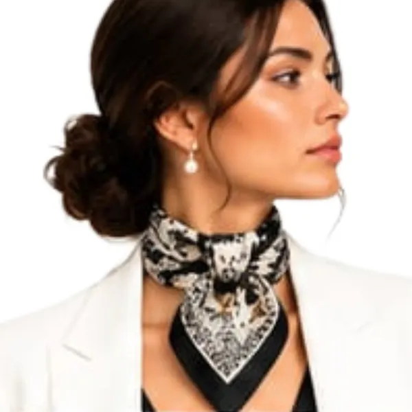 Unisex_Silk-Feel_Satin_Scarf_&_Ascot_for_Men_and_Women_–_Elegant_Beige_&_Black_Large_Floral_Blossom_Print_Neckerchief,_Vintage_Cravat_Tie,_Multi-Purpose_Headband,_Hair_Wrap,_and_Fashion_Neck_Scarf