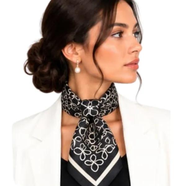 Unisex_Silk-Feel_Satin_Scarf_&_Ascot_for_Men_and_Women_–_Elegant_Black_&_White_Abstract_Monogram_Print_Neckerchief,_Vintage_Cravat_Tie,_Multi-Purpose_Headband,_Hair_Wrap,_and_Fashion_Neck_Scarf