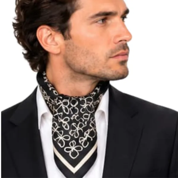 Unisex_Silk-Feel_Satin_Scarf_&_Ascot_for_Men_and_Women_–_Elegant_Black_&_White_Abstract_Monogram_Print_Neckerchief,_Vintage_Cravat_Tie,_Multi-Purpose_Headband,_Hair_Wrap,_and_Fashion_Neck_Scarf