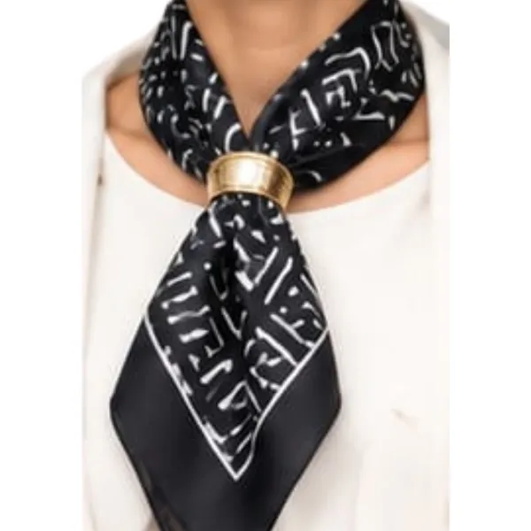 Unisex_Silk-Feel_Satin_Scarf_&_Ascot_for_Men_and_Women_–_Elegant_Black_&_White_Abstract_Tribal_Script_Print_Neckerchief,_Vintage_Cravat_Tie,_Multi-Purpose_Headband,_Hair_Wrap,_and_Fashion_Neck_Scarf