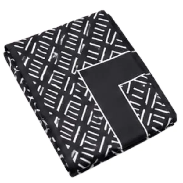 Unisex_Silk-Feel_Satin_Scarf_&_Ascot_for_Men_and_Women_–_Elegant_Black_&_White_Abstract_Tribal_Script_Print_Neckerchief,_Vintage_Cravat_Tie,_Multi-Purpose_Headband,_Hair_Wrap,_and_Fashion_Neck_Scarf