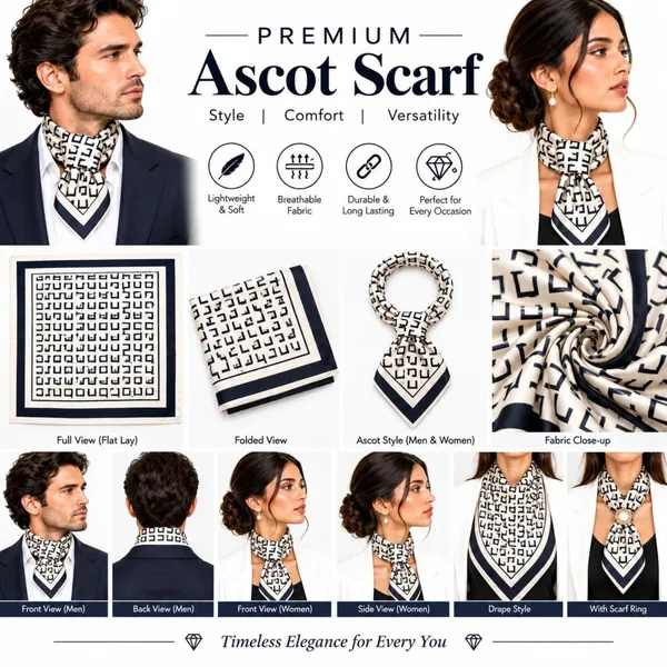 Unisex_Silk-Feel_Satin_Scarf_&_Ascot_for_Men_and_Women_–_Elegant_Cream_&_Black_Geometric_Lettering_Print_Neckerchief,_Vintage_Cravat_Tie,_Multi-Purpose_Headband,_Hair_Wrap,_and_Fashion_Neck_Scarf