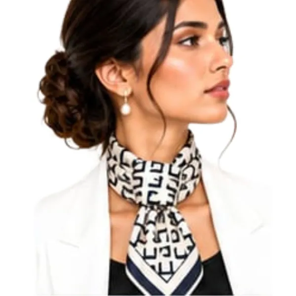 Unisex_Silk-Feel_Satin_Scarf_&_Ascot_for_Men_and_Women_–_Elegant_Cream_&_Black_Geometric_Lettering_Print_Neckerchief,_Vintage_Cravat_Tie,_Multi-Purpose_Headband,_Hair_Wrap,_and_Fashion_Neck_Scarf