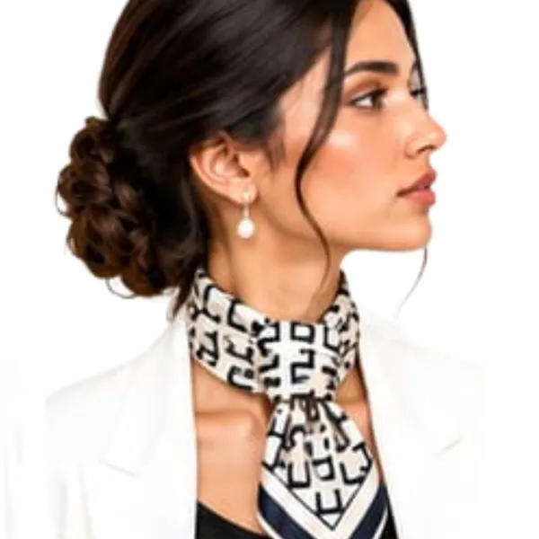 Unisex_Silk-Feel_Satin_Scarf_&_Ascot_for_Men_and_Women_–_Elegant_Cream_&_Black_Geometric_Lettering_Print_Neckerchief,_Vintage_Cravat_Tie,_Multi-Purpose_Headband,_Hair_Wrap,_and_Fashion_Neck_Scarf