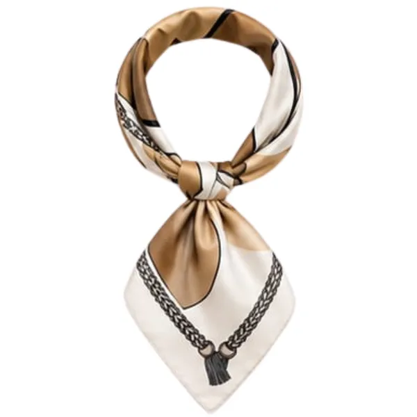 Unisex_Silk-Feel_Satin_Scarf_&_Ascot_for_Men_and_Women_–_Elegant_Gold,_Cream_&_Black_Braided_Rope_&_Tassel_Print_Neckerchief,_Vintage_Cravat_Tie,_Multi-Purpose_Headband,_Hair_Wrap,_and_Fashion_Neck_Scarf