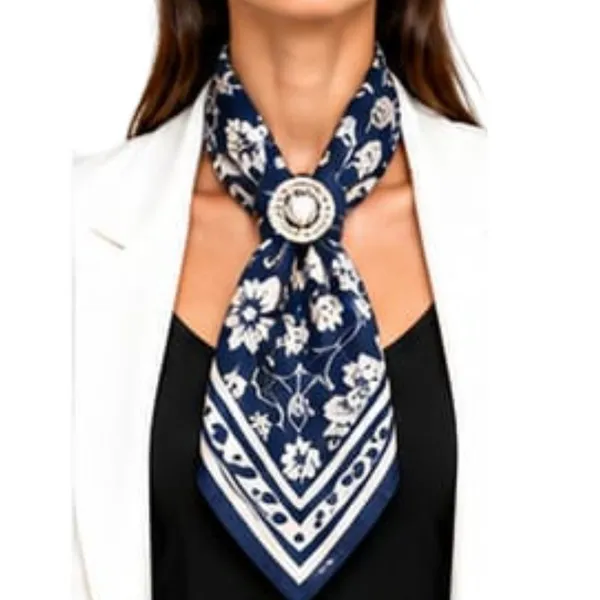 Unisex_Silk-Feel_Satin_Scarf_&_Ascot_for_Men_and_Women_–_Elegant_Navy_Blue_&_Cream_Botanical_Floral_Print_Neckerchief,_Vintage_Cravat_Tie,_Multi-Purpose_Headband,_Hair_Wrap,_and_Fashion_Neck_Scarf