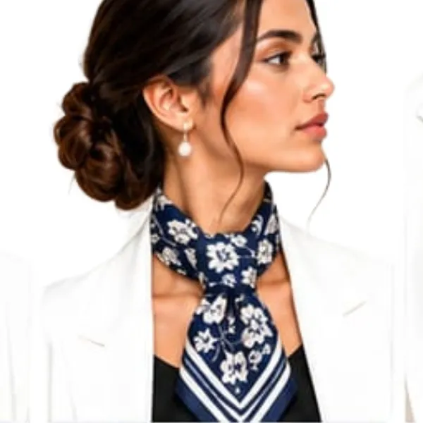 Unisex_Silk-Feel_Satin_Scarf_&_Ascot_for_Men_and_Women_–_Elegant_Navy_Blue_&_Cream_Botanical_Floral_Print_Neckerchief,_Vintage_Cravat_Tie,_Multi-Purpose_Headband,_Hair_Wrap,_and_Fashion_Neck_Scarf