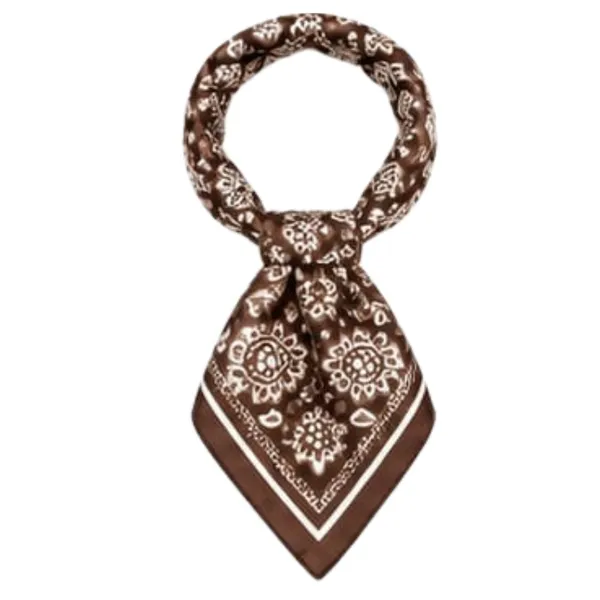 Unisex_Silk-Feel_Satin_Scarf_&_Ascot_for_Men_and_Women_–_Elegant_Rich_Brown_&_White_Bandana_Floral_Print_Neckerchief,_Vintage_Cravat_Tie,_Multi-Purpose_Headband,_Hair_Wrap,_and_Fashion_Neck_Scarf