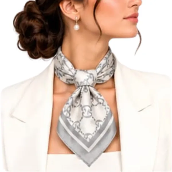 Unisex_Silk-Feel_Satin_Scarf_&_Ascot_for_Men_and_Women_–_Elegant_Silver-Grey_&_Cream_Monogram_Print_Neckerchief,_Vintage_Cravat_Tie,_Multi-Purpose_Headband,_Hair_Wrap,_and_Fashion_Neck_Scarf