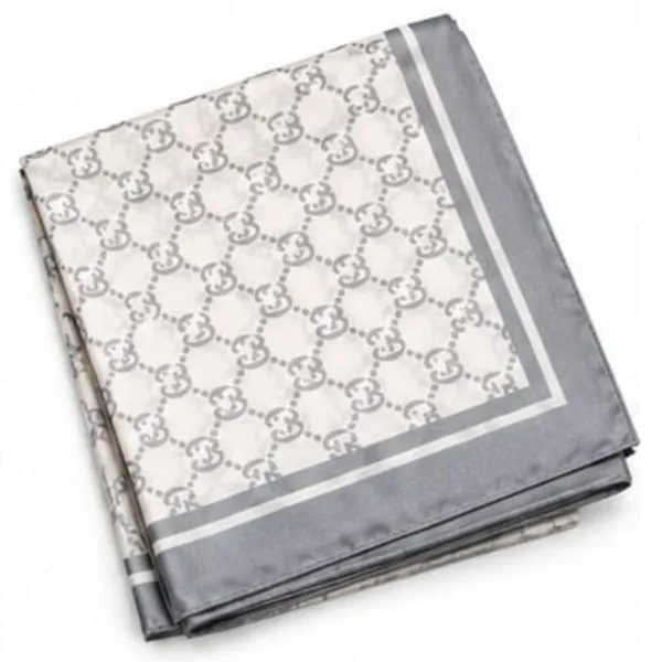 Unisex_Silk-Feel_Satin_Scarf_&_Ascot_for_Men_and_Women_–_Elegant_Silver-Grey_&_Cream_Monogram_Print_Neckerchief,_Vintage_Cravat_Tie,_Multi-Purpose_Headband,_Hair_Wrap,_and_Fashion_Neck_Scarf