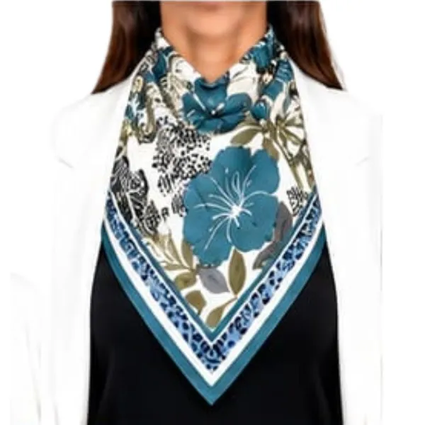 Unisex_Silk-Feel_Satin_Scarf_&_Ascot_for_Men_and_Women_–_Elegant_Teal_Blue_&_Cream_Large_Floral_Blossom_Print_Neckerchief,_Vintage_Cravat_Tie,_Multi-Purpose_Headband,_Hair_Wrap,_and_Fashion_Neck_Scarf