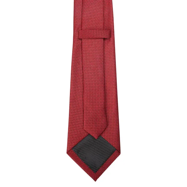 Red_Mens_Micro_Silk_Smooth_Fabric_Criss_Cross_Design_Color_Neck_Tie_&_Pocket_Square_With_Leatherite_Gift_Box