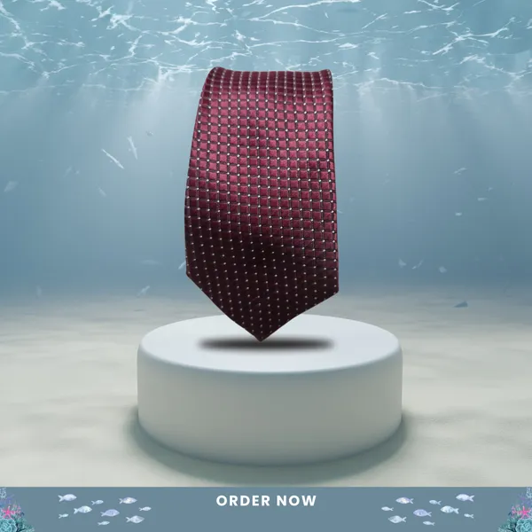 Wine_Micro_Self_Silk_Necktie_With_Pocket_Square,_Cufflinks_&_Brooch_Pin_Leather_Gift_Box_(Set_of_4)