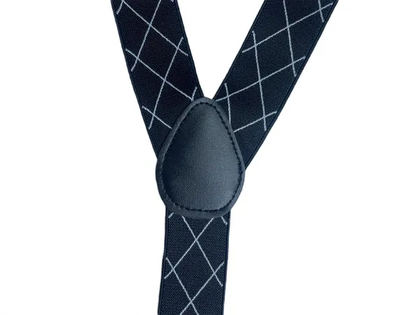 Mens_Adjustable_Elastic_Suspenders_with_White_Checkered_Diamond_Pattern__Classic_Y-Back_Braces_with_Strong_Metal_Clips__Durable_Stretch_Fabric_for_Formal,_Business,_Wedding,_Party,_and_Casual_Wear_(Black_with_White_Grid)