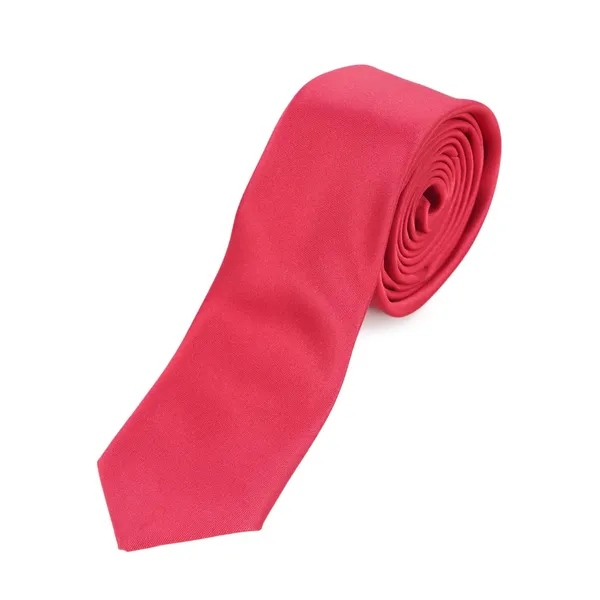 Rose_Red_Solid_Design_Poly_Cotton_Smooth_Fabric_Slim_Neck_Tie_For_Boys_&_Men
