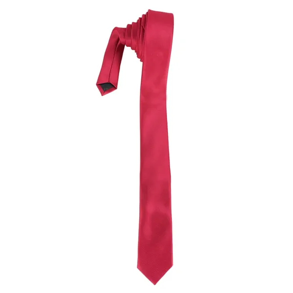 Rose_Red_Solid_Design_Poly_Cotton_Smooth_Fabric_Slim_Neck_Tie_For_Boys_&_Men