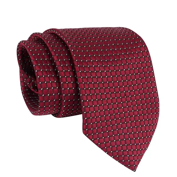 Pack_Of_4_Marron_Mens_Plaid_Dotted_Silk_Necktie_Gift_Set_With_Pocket_Square_Cufflinks_&_Brooch_Pin_Tie_For_Men_Formal_With_Leatherite_Box_|_Leather_Gift_Box