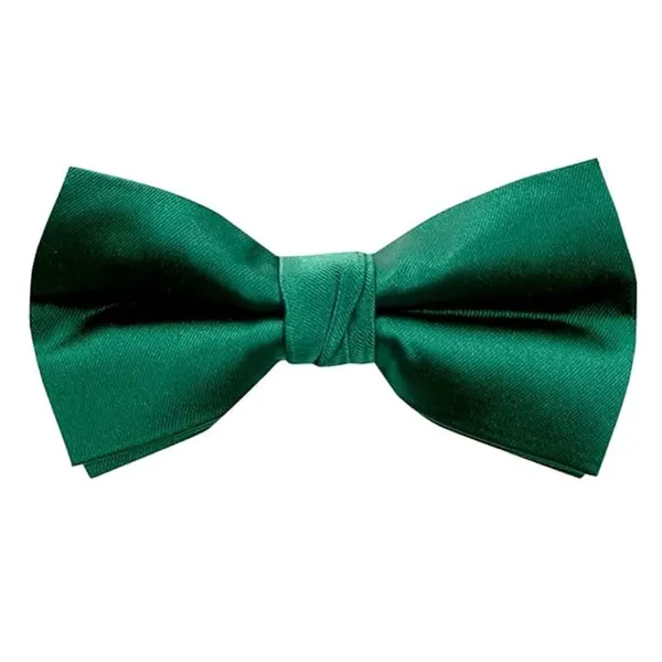 Green_Bow_Tie_For_Men_Classic_Solid_Colour_Pre-Tied_Satin_Formal_Tuxedo_Bowtie_Adjustable_Length_Clip_On_Design_For_Adults_Elegant_Double_Fold_Ties