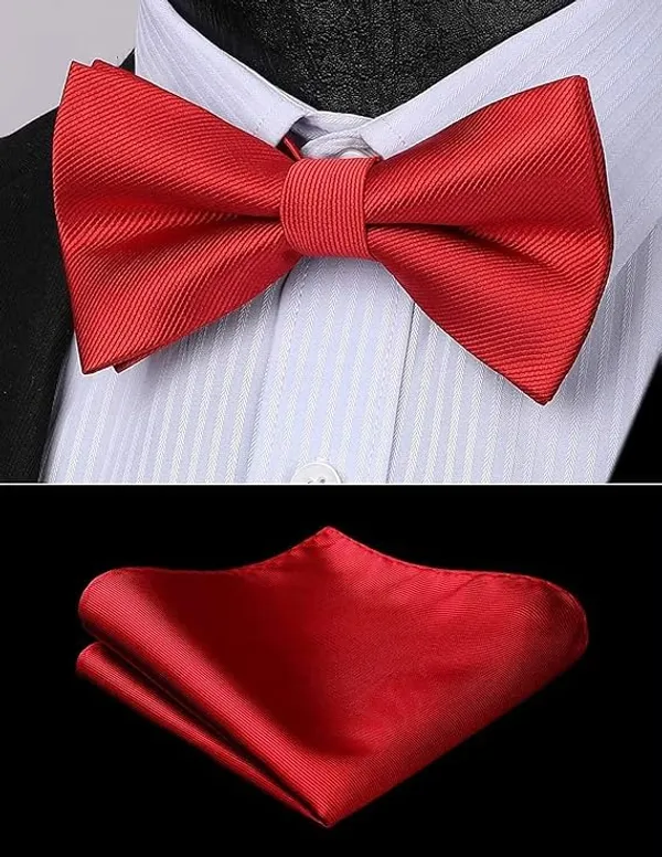 Red_Bow_Tie_For_Men_Classic_Solid_Colour_Pre-Tied_Satin_Formal_Tuxedo_Bowtie_Adjustable_Length_Clip_On_Design_For_Adults_Elegant_Double_Fold_Ties