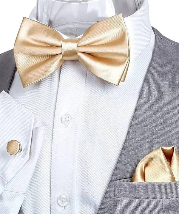 Yellow_Bow_Tie_For_Men_Classic_Solid_Colour_Pre-Tied_Satin_Formal_Tuxedo_Bowtie_Adjustable_Length_Clip_On_Design_For_Adults_Elegant_Double_Fold_Ties