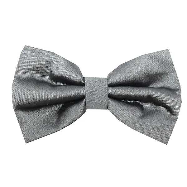 Grey_Bow_Tie_For_Men_Classic_Solid_Colour_Pre-Tied_Satin_Formal_Tuxedo_Bowtie_Adjustable_Length_Clip_On_Design_For_Adults_Elegant_Double_Fold_Ties