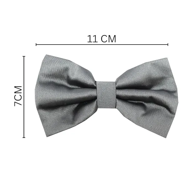 Grey_Bow_Tie_For_Men_Classic_Solid_Colour_Pre-Tied_Satin_Formal_Tuxedo_Bowtie_Adjustable_Length_Clip_On_Design_For_Adults_Elegant_Double_Fold_Ties