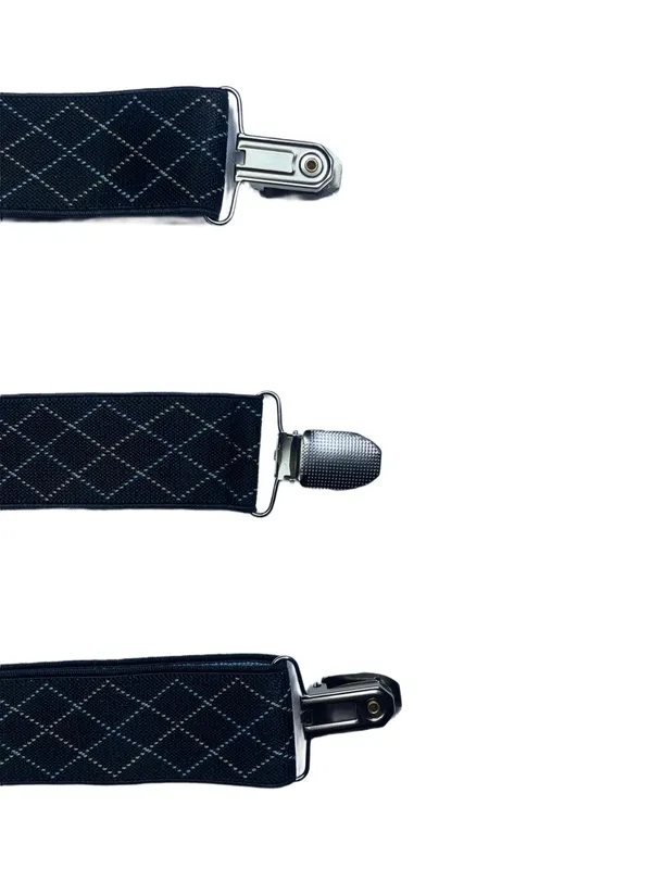Mens_Adjustable_Elastic_Suspenders_with_Subtle_Diamond_Grid_Pattern__Classic_Y-Back_Braces_with_Strong_Metal_Clips__Stretch_Fabric_for_Formal,_Business,_Wedding,_Party,_and_Everyday_Wear_(Dark_Navy_with_Fine_White_Dots)
